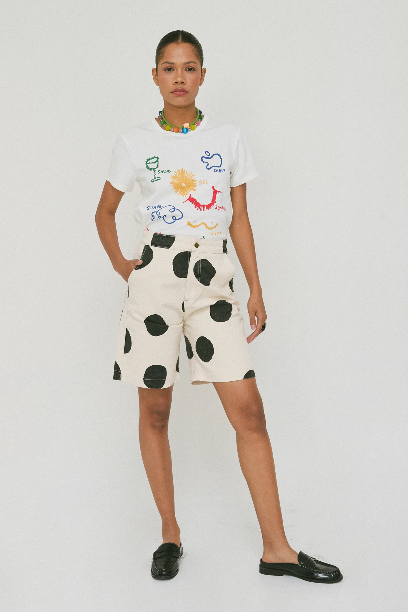 Polka Dot Flora Bermuda Shorts  - Image 5