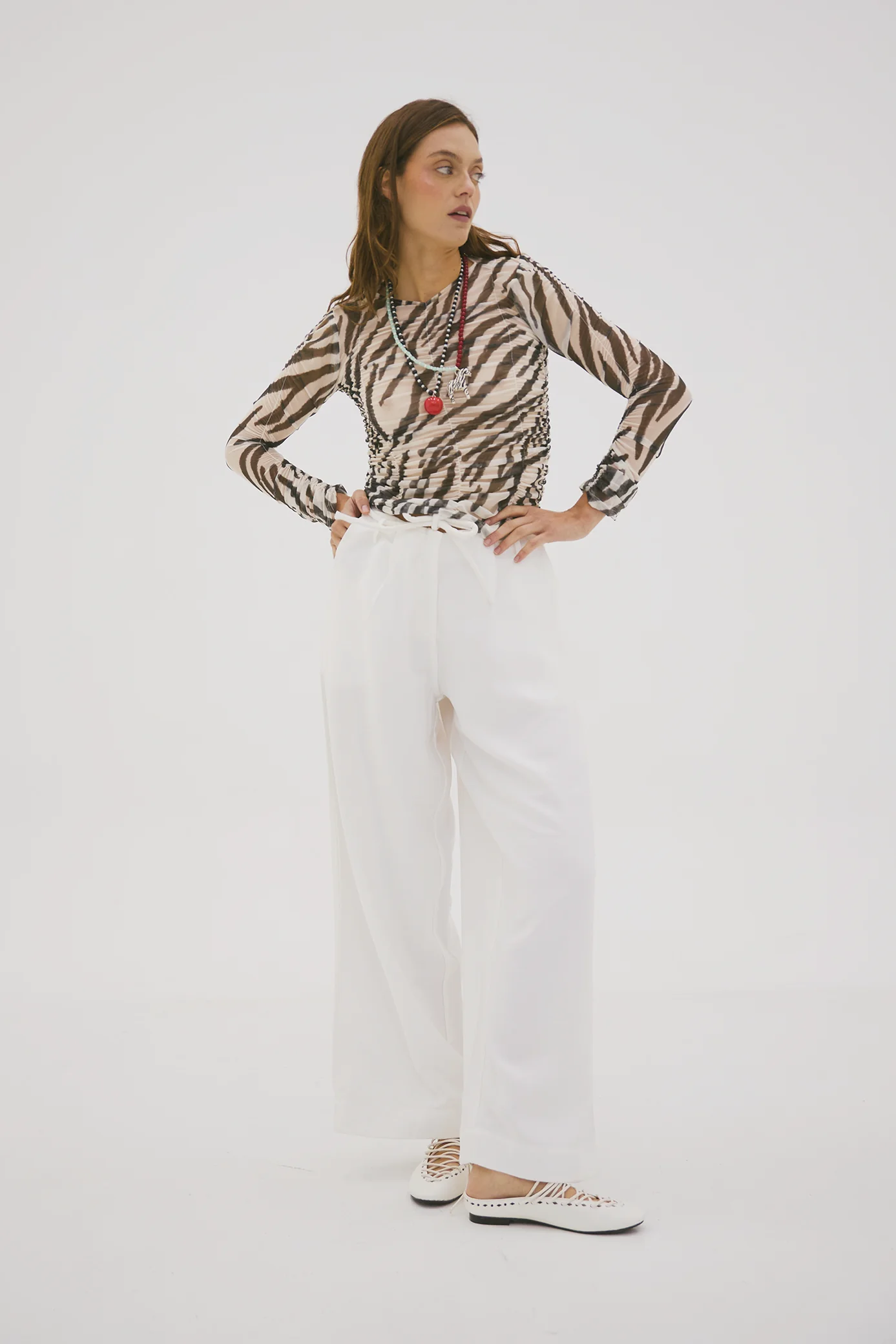 Striped Mesh Sweater  - Image 2