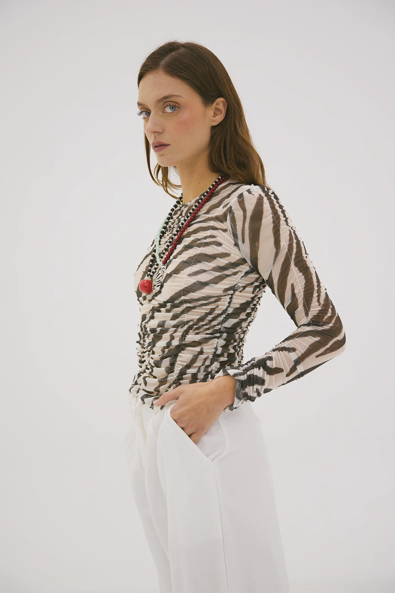 Striped Mesh Sweater  - Image 4