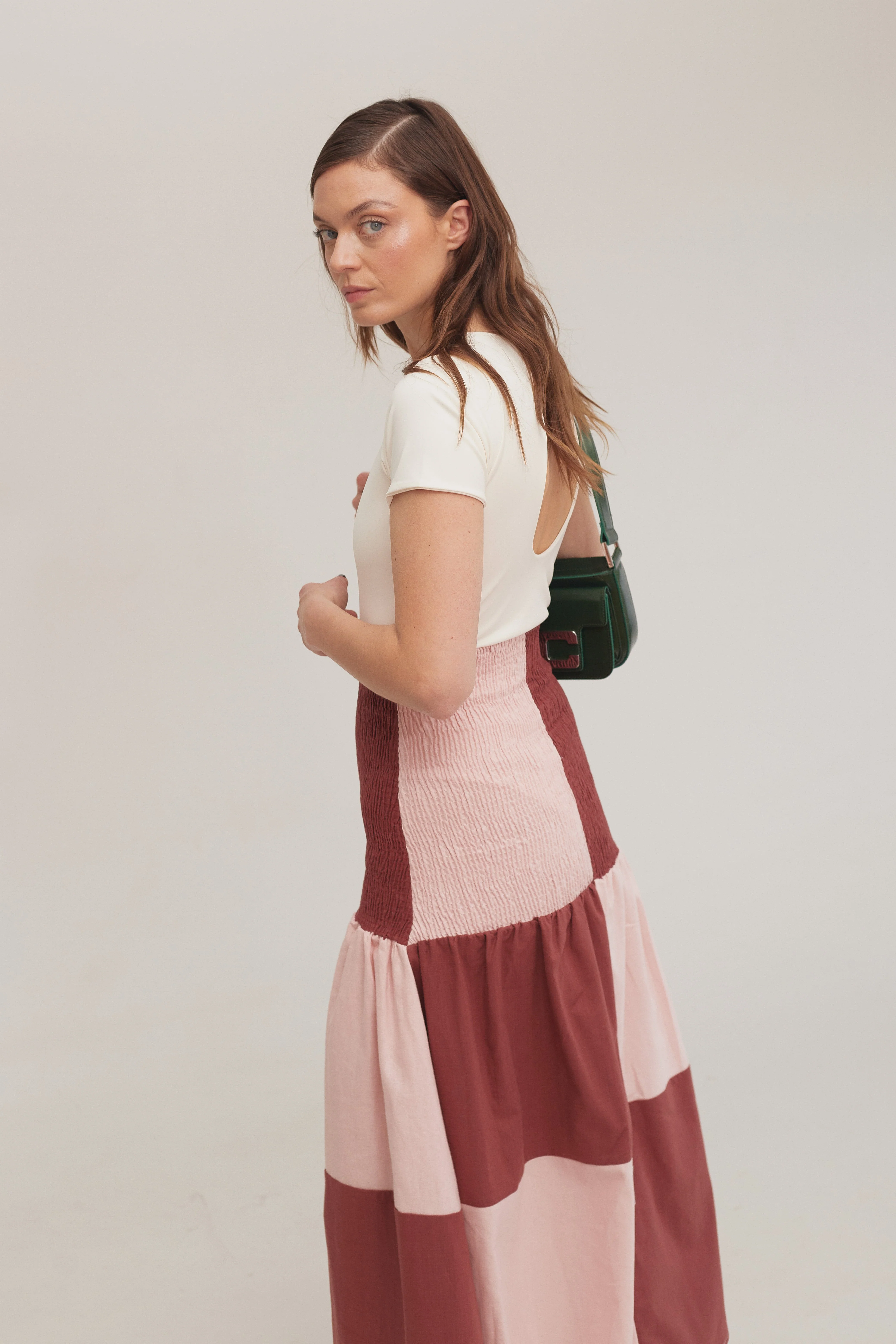 Blush Shirred Skirt  - Image 3