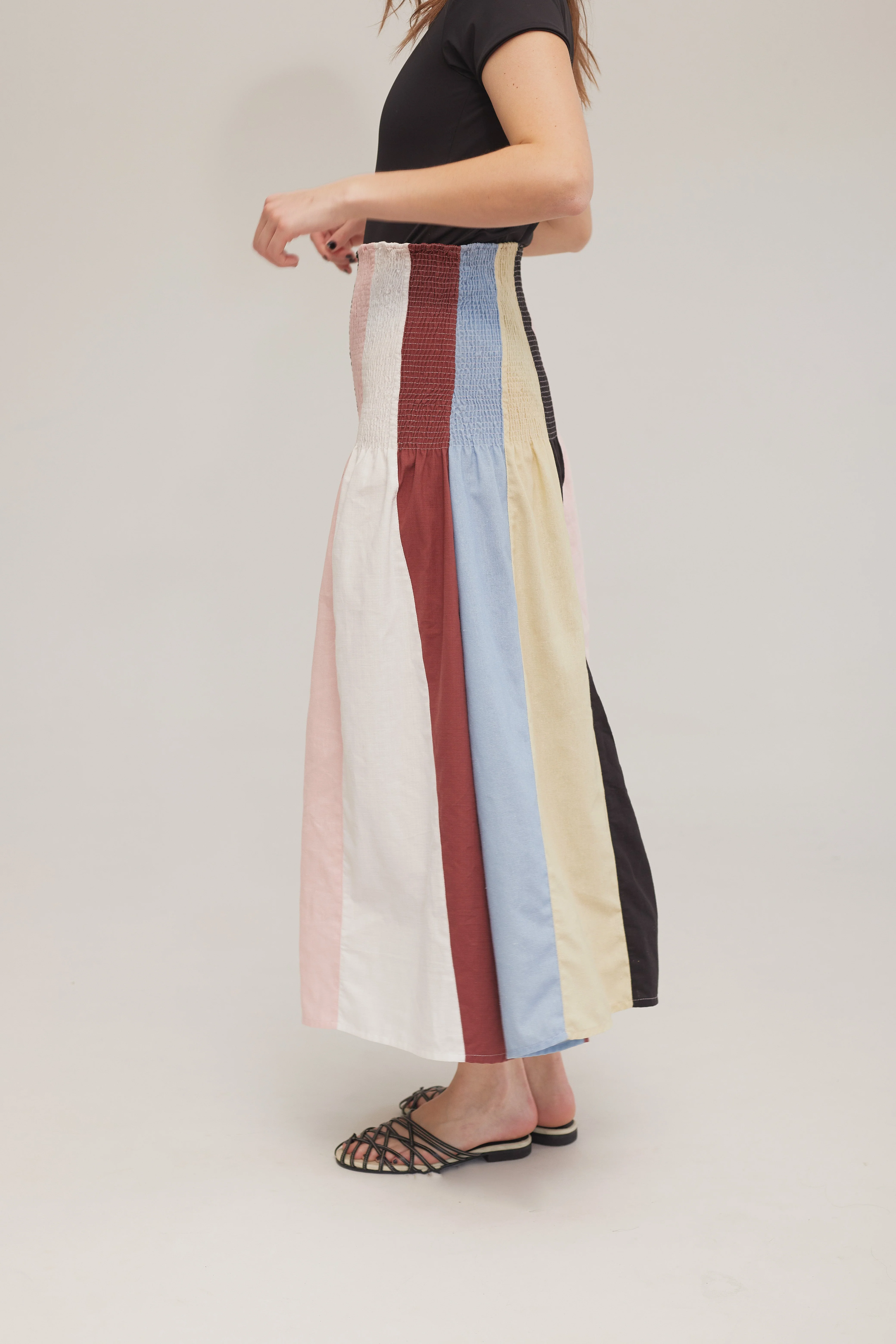 Collage Shirred Skirt - Image 5