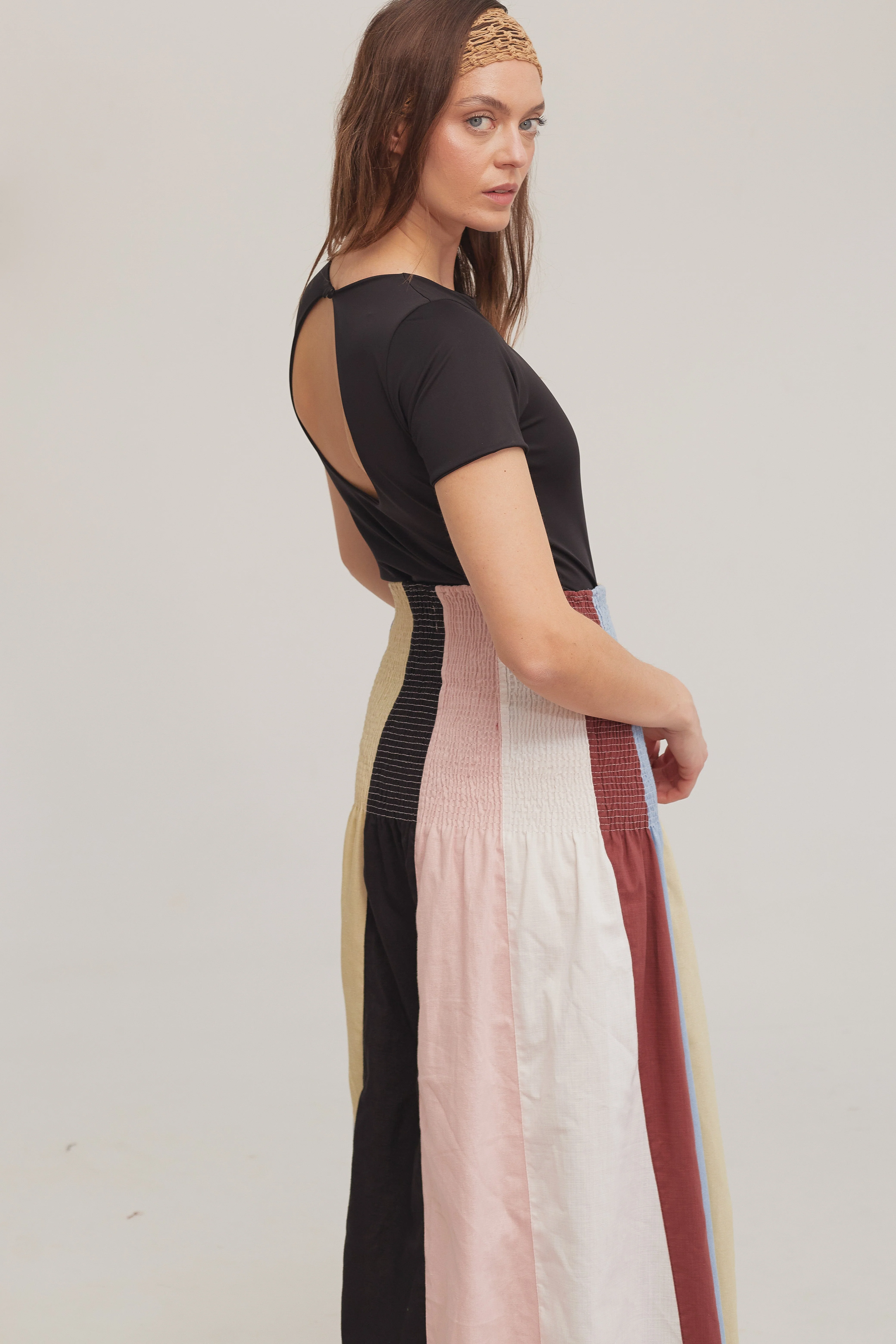Collage Shirred Skirt - Image 6