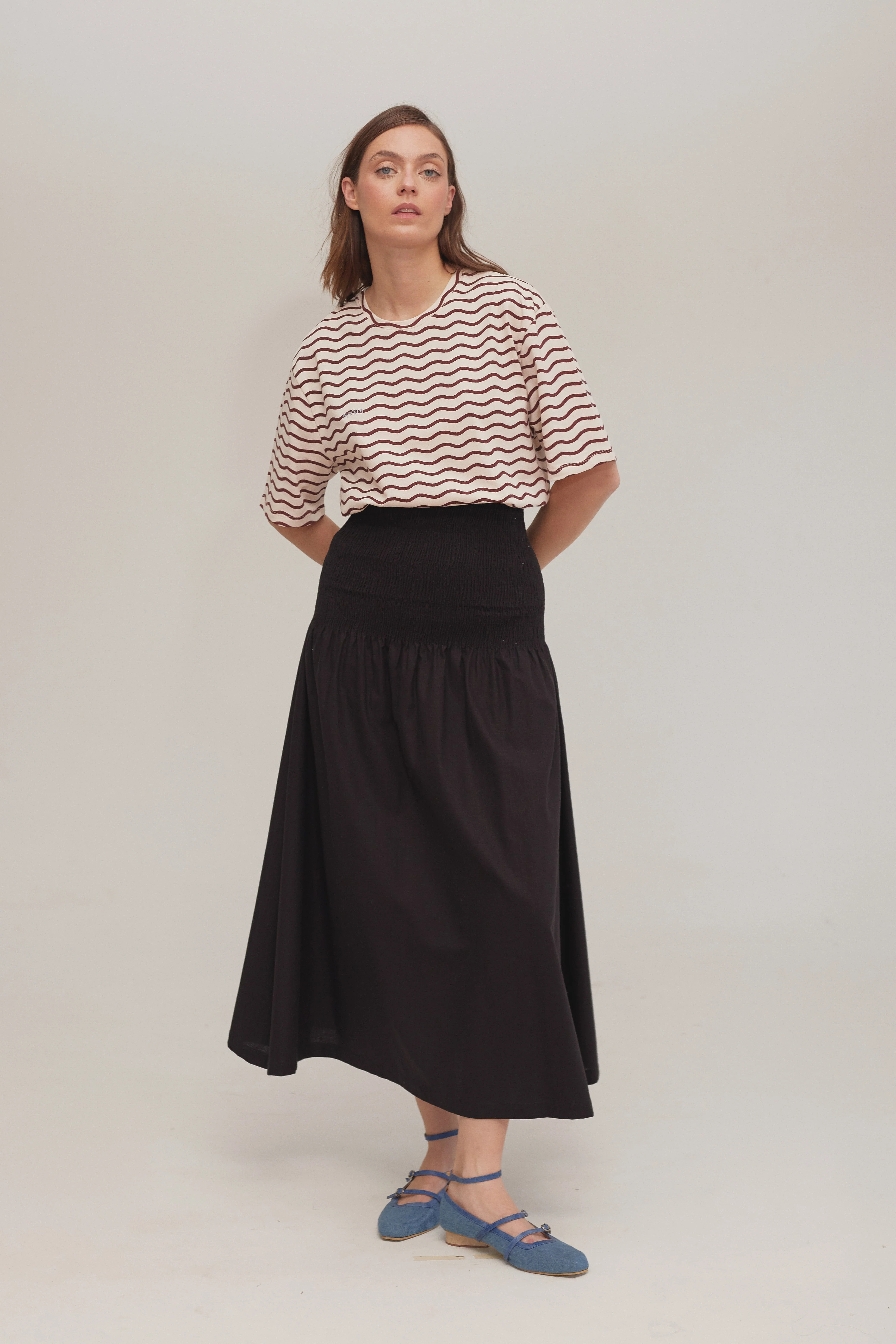 Black Shirred Skirt  - Image 5