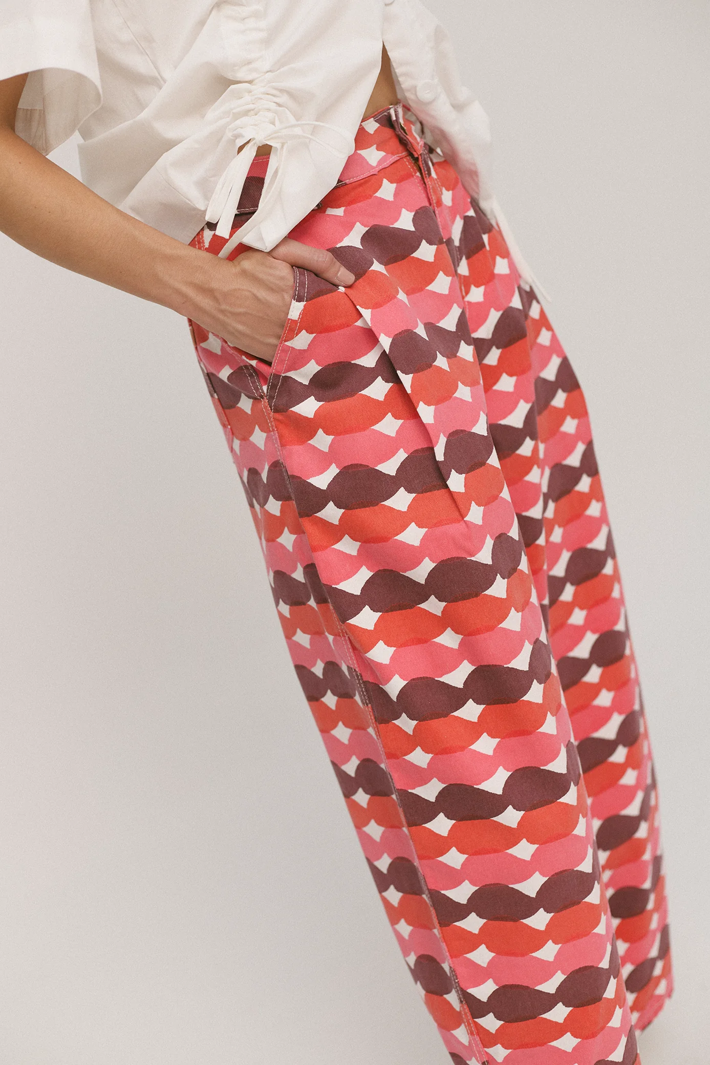 Red Glazed Balloon Jean - Image 4