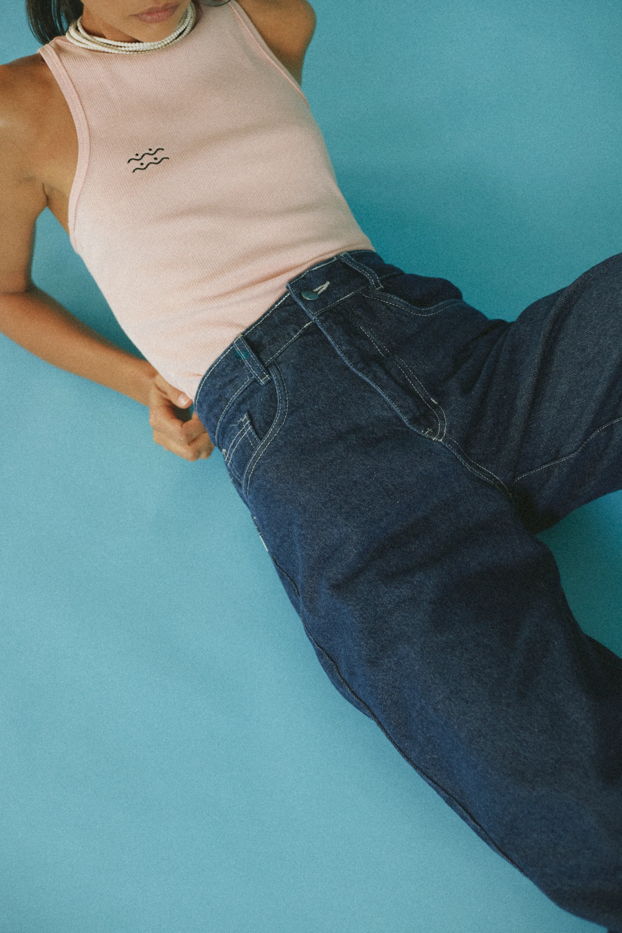 Dark Flare Mom Jeans - Image 4