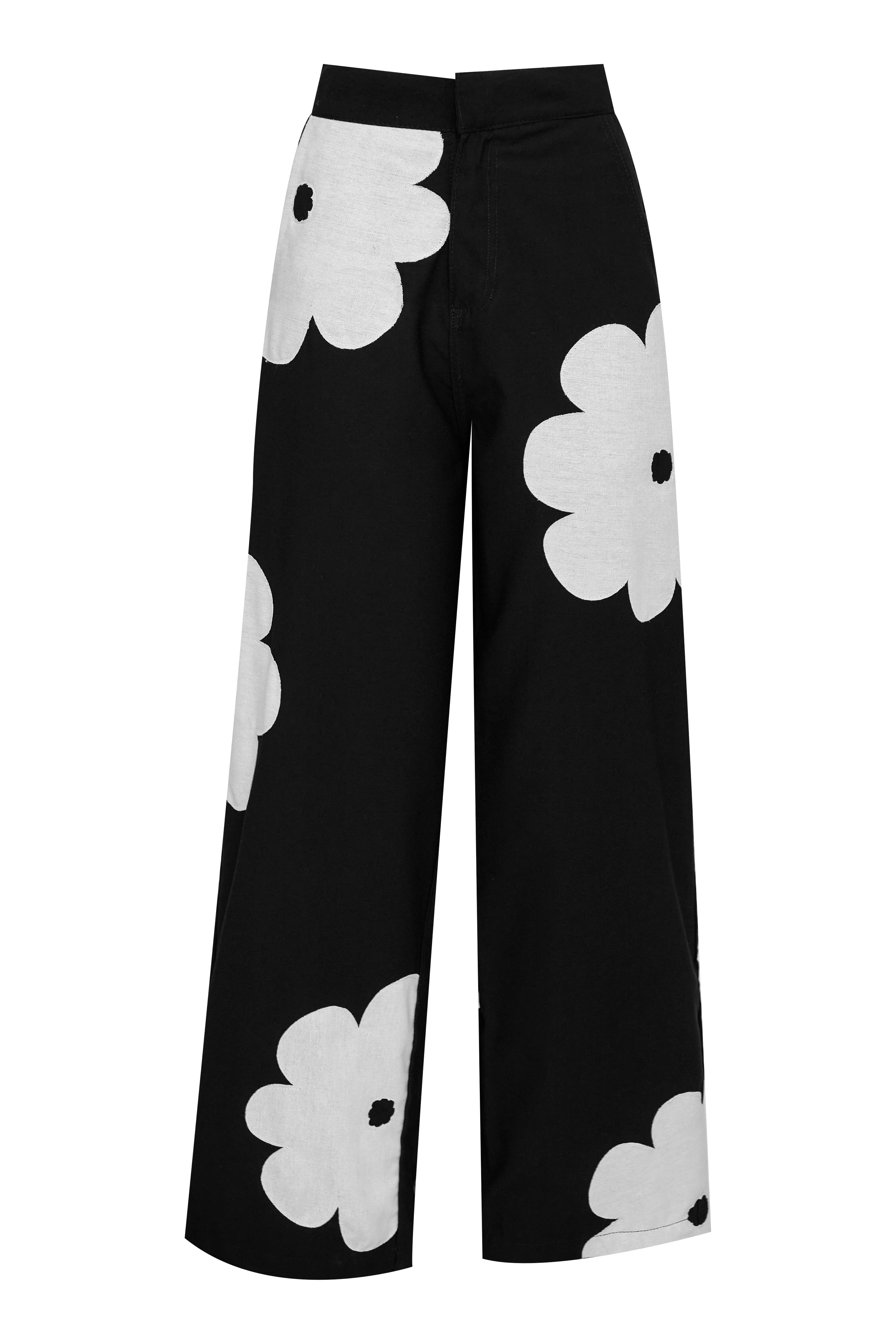 Black Flora Pants - Image 5