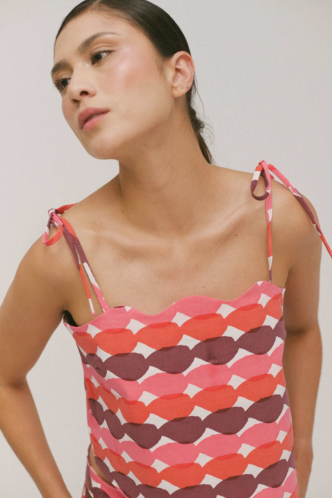 Red Glazed Celebration Top - Image 2