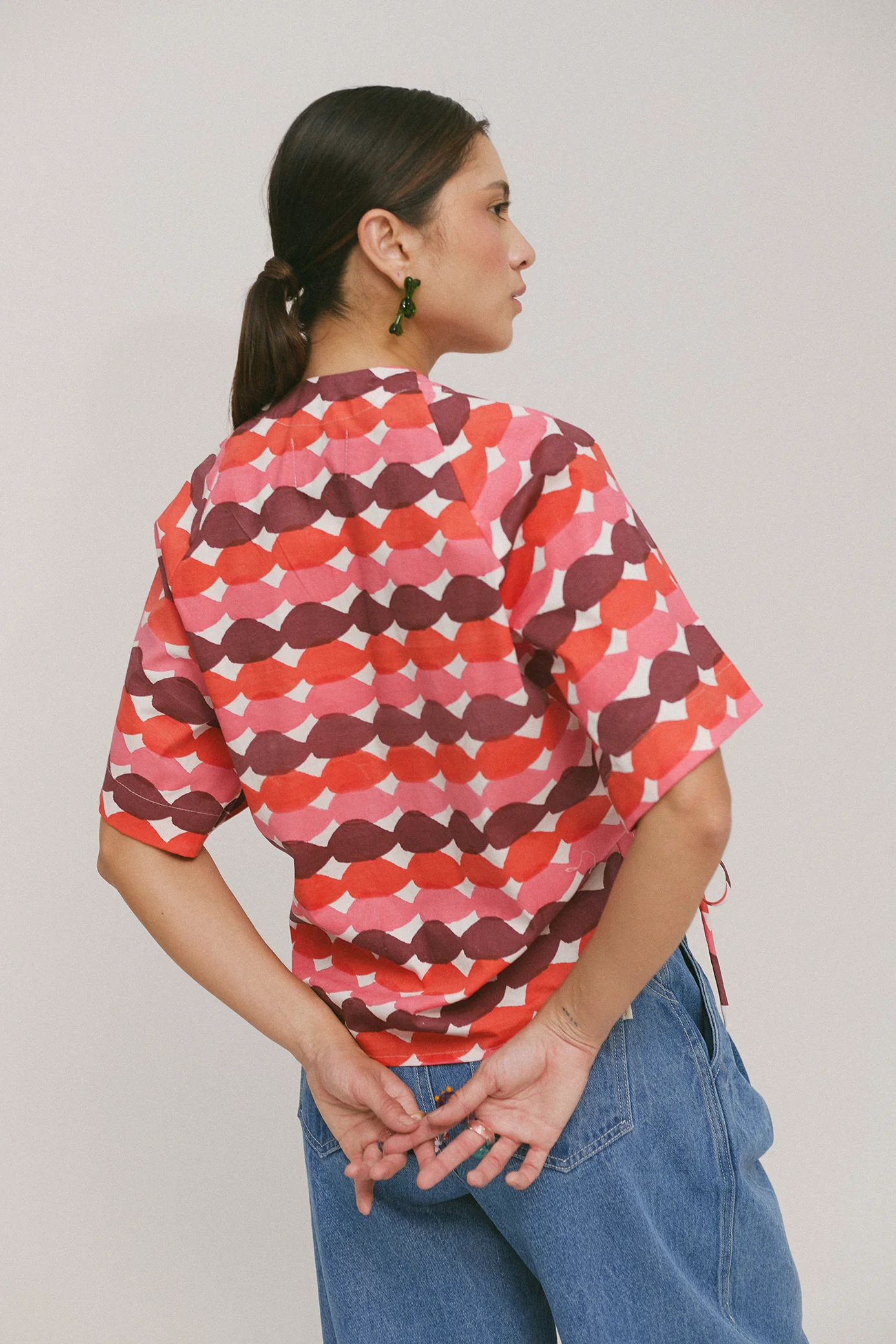 Red Glazed Guirnalda Top - Image 4