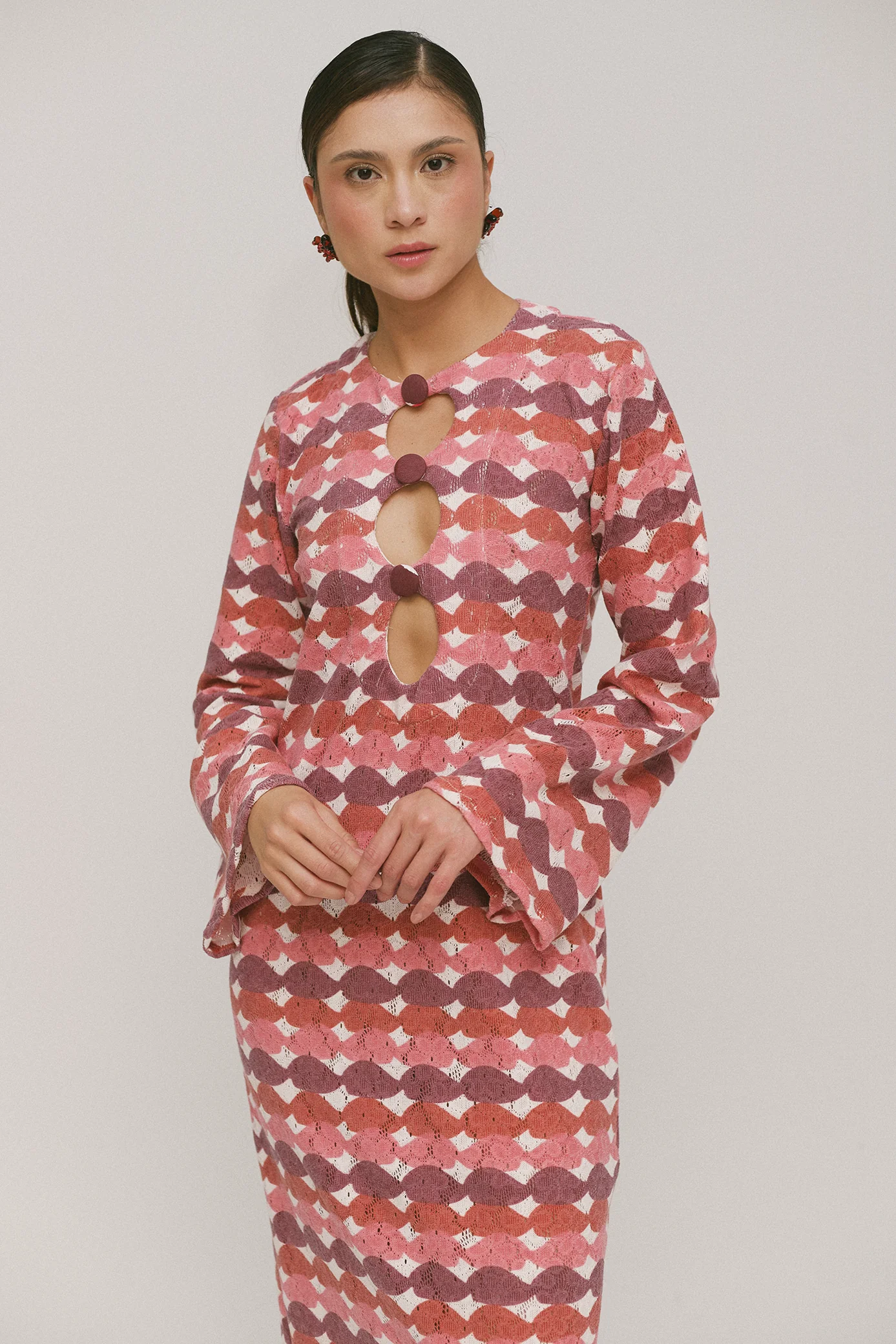 Red Glazed Holiday Dress - Image 4